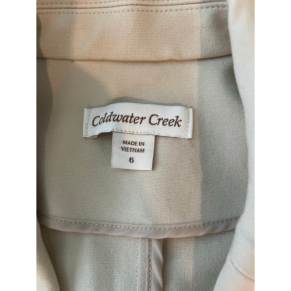 Coldwater Creek Cream Single-Breasted Tailored Blazer Jacket Size 6 EUC - Picture 7 of 7